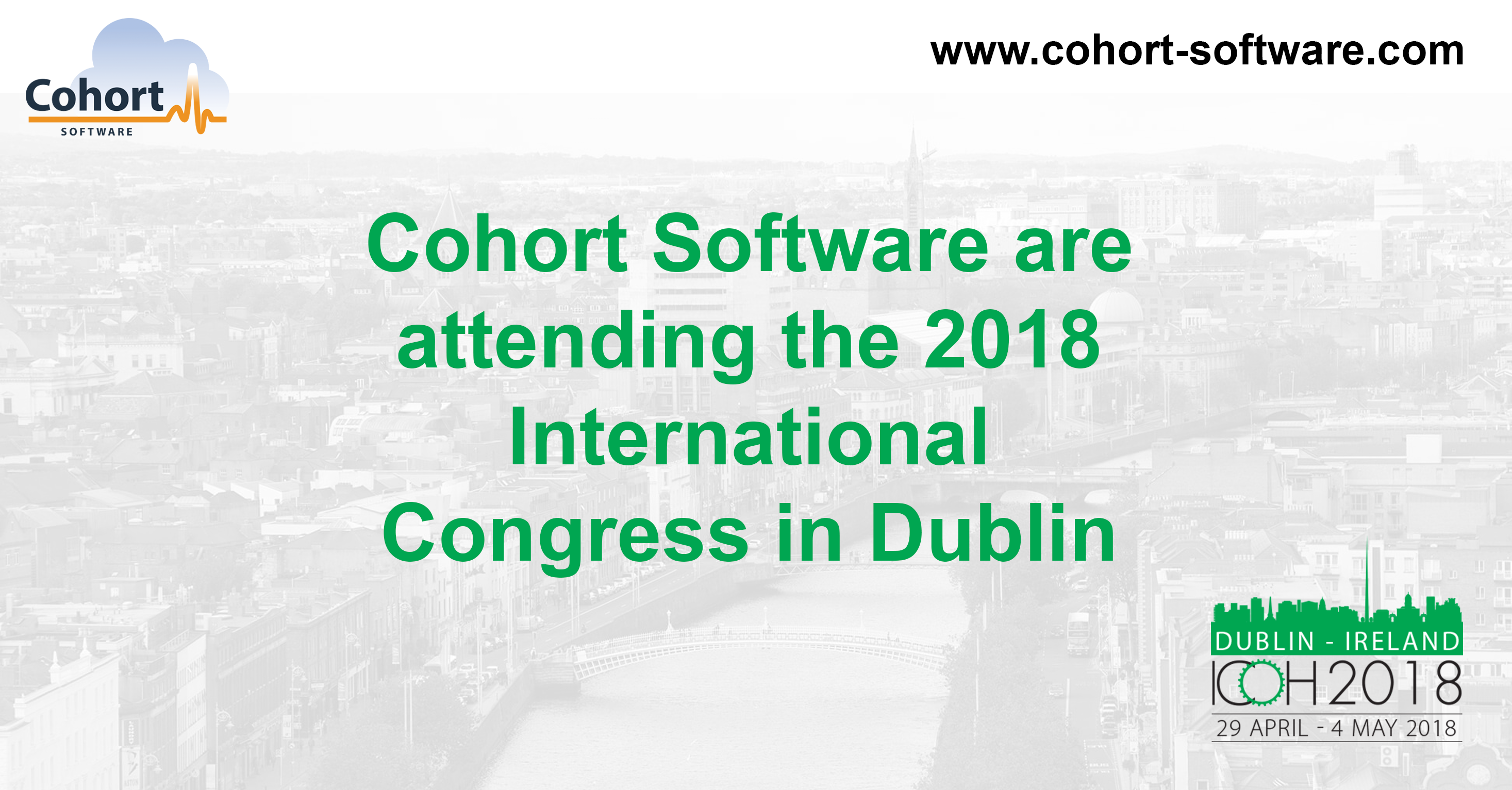 Cohort Software to attend the ICOH International Congress in Dublin